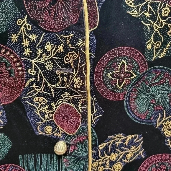 Norton McNaughton Button Down Jacket with Floral Print Size 6 - Picture 3 of 4